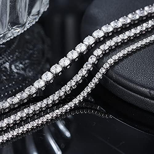 ZOYA JEWELRY DESIGN 925 Sterling Silver Tennis Bracelet Rhodium plated