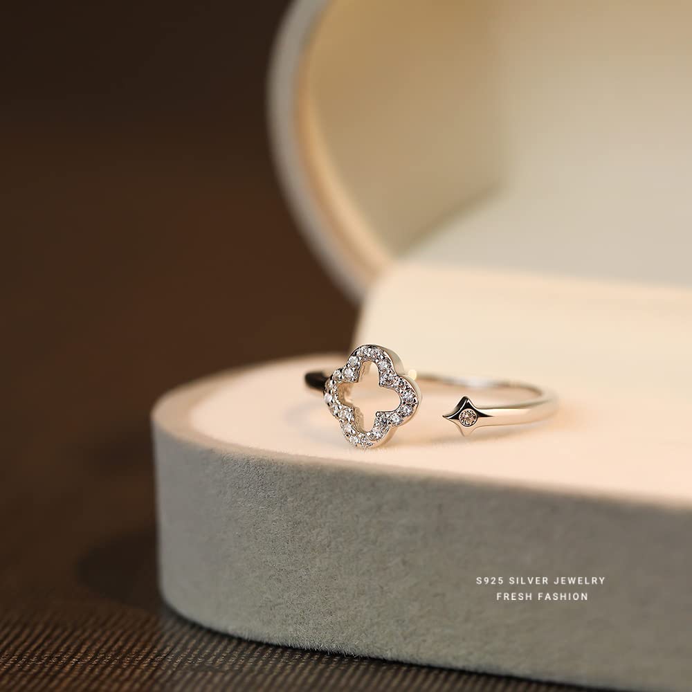 ZOYA JEWELRY DESIGN 925 Silver and Gold Plated Ring for Women | Adjustable Dainty Fashion Jewelry with Cubic Zirconia | Elegant Stackable Minimalist Ring for Women