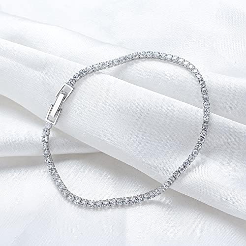 ZOYA JEWELRY DESIGN 925 Sterling Silver Tennis Bracelet Rhodium plated
