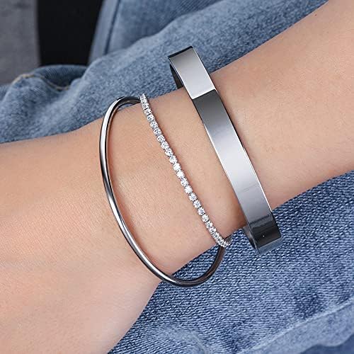 ZOYA JEWELRY DESIGN 925 Sterling Silver Tennis Bracelet Rhodium plated