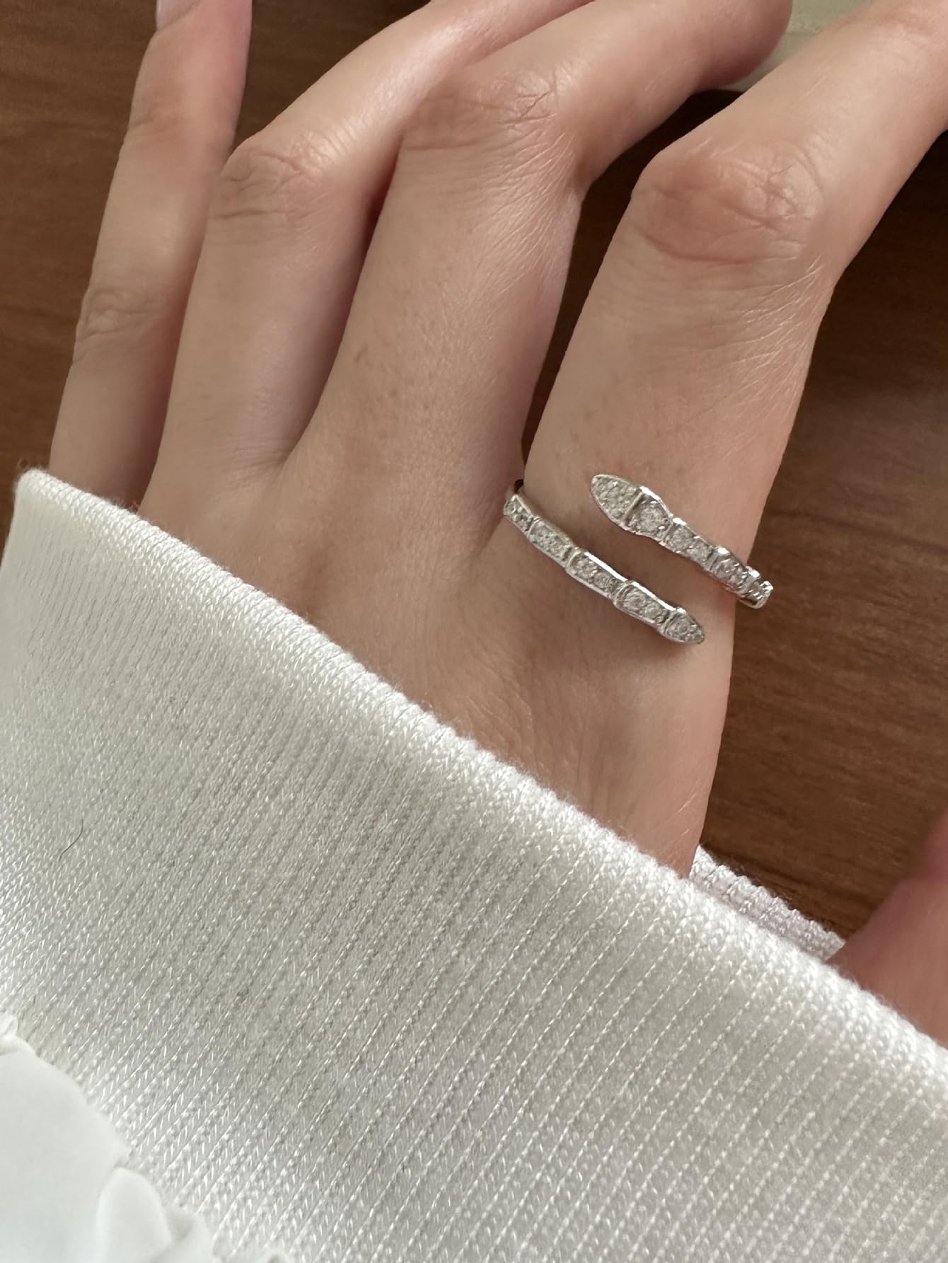 ZOYA JEWELRY DESIGN 925 Silver and Gold Plated Ring for Women | Adjustable Dainty Fashion Jewelry with Cubic Zirconia | Elegant Stackable Minimalist Ring for Women