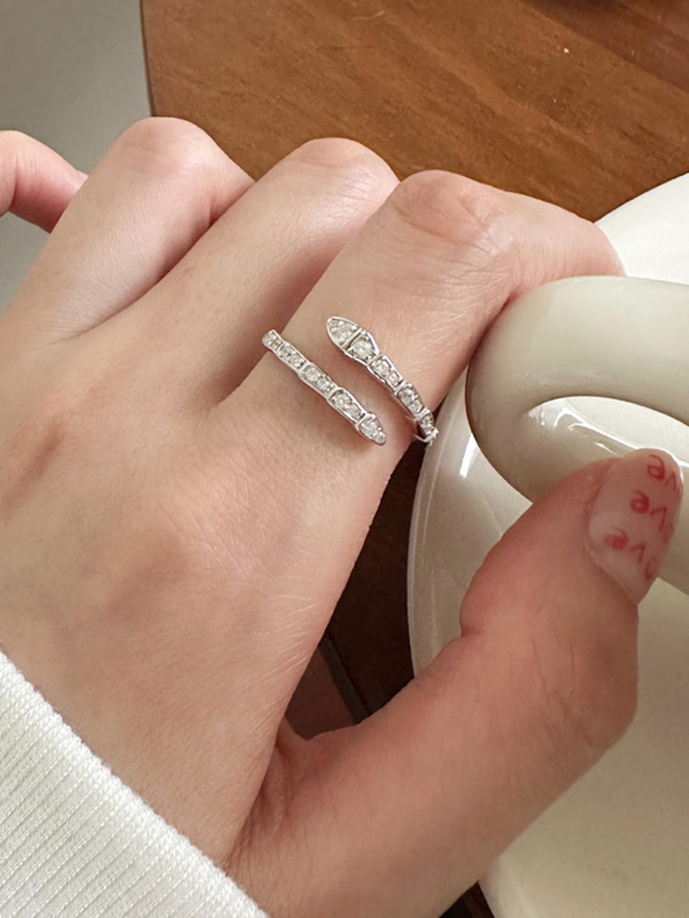 ZOYA JEWELRY DESIGN 925 Silver and Gold Plated Ring for Women | Adjustable Dainty Fashion Jewelry with Cubic Zirconia | Elegant Stackable Minimalist Ring for Women