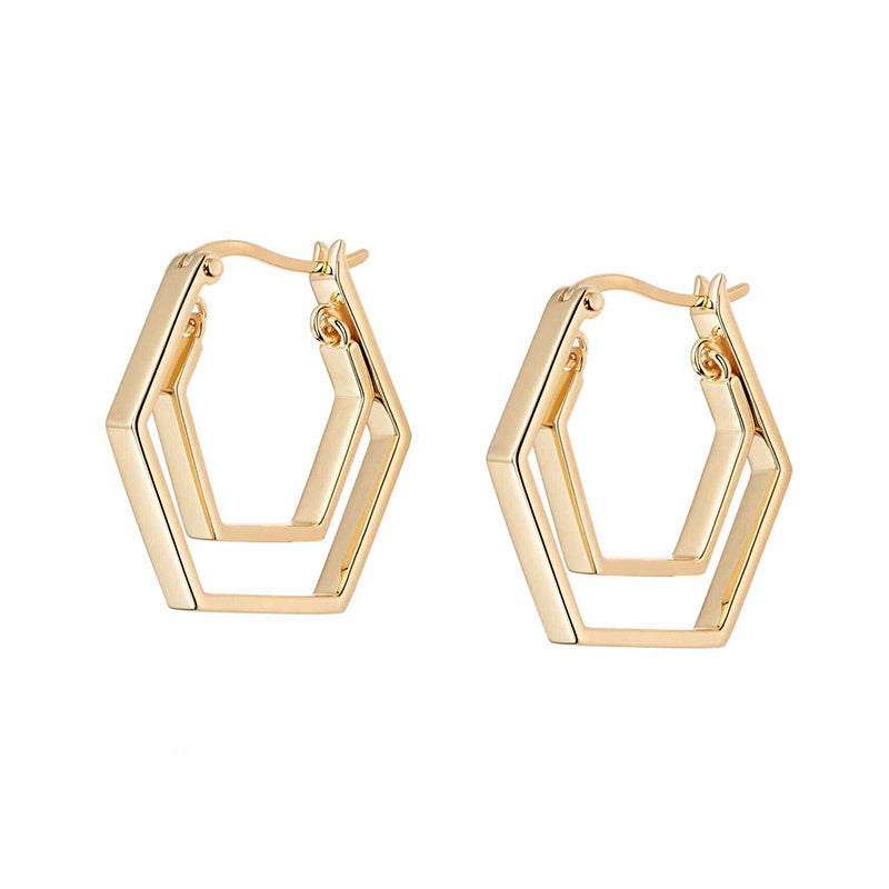 Double-Pentagon Earring