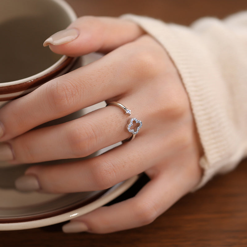 Silver Flower Ring