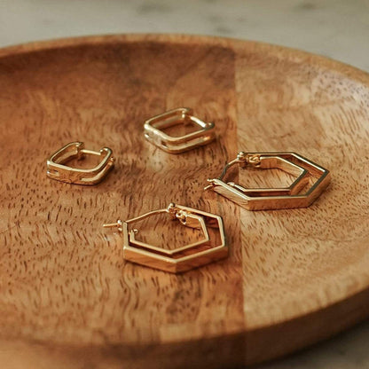 Double-Pentagon Earring