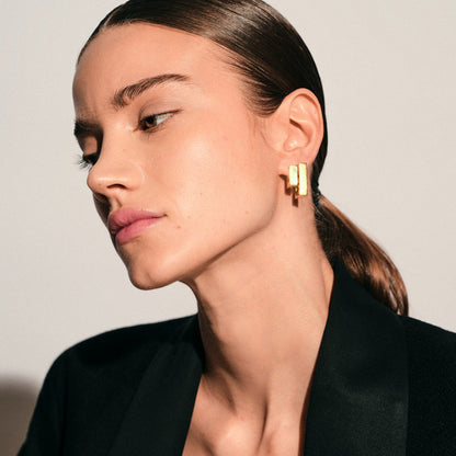 Square Block Earrings