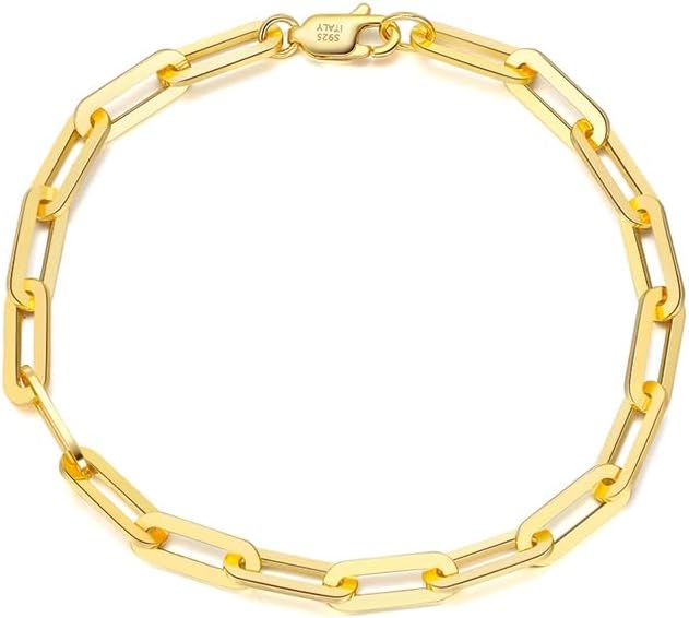 ZOYA JEWELRY DESIGN 925 Sterling Silver Gold Plated Bracelet, 5.100 Grams