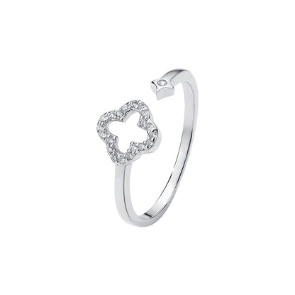ZOYA JEWELRY DESIGN 925 Silver and Gold Plated Ring for Women | Adjustable Dainty Fashion Jewelry with Cubic Zirconia | Elegant Stackable Minimalist Ring for Women