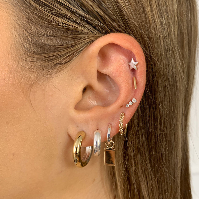 Two-Tone Hoop Earrings