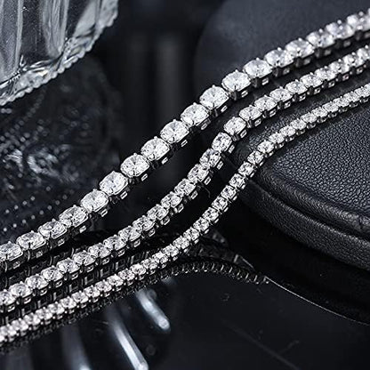 ZOYA JEWELRY DESIGN 925 Sterling Silver Tennis Bracelet Rhodium plated