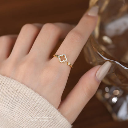 ZOYA JEWELRY DESIGN 925 Silver and Gold Plated Ring for Women | Adjustable Dainty Fashion Jewelry with Cubic Zirconia | Elegant Stackable Minimalist Ring for Women