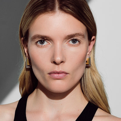 Square Block Earrings