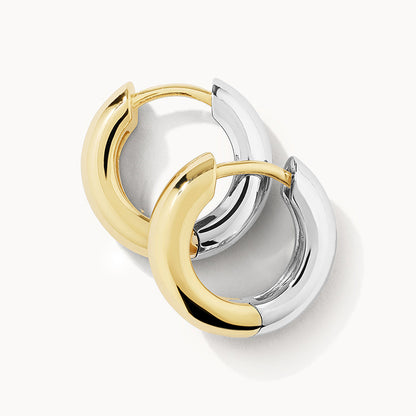 Two-Tone Hoop Earrings