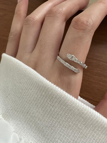ZOYA JEWELRY DESIGN 925 Silver and Gold Plated Ring for Women | Adjustable Dainty Fashion Jewelry with Cubic Zirconia | Elegant Stackable Minimalist Ring for Women