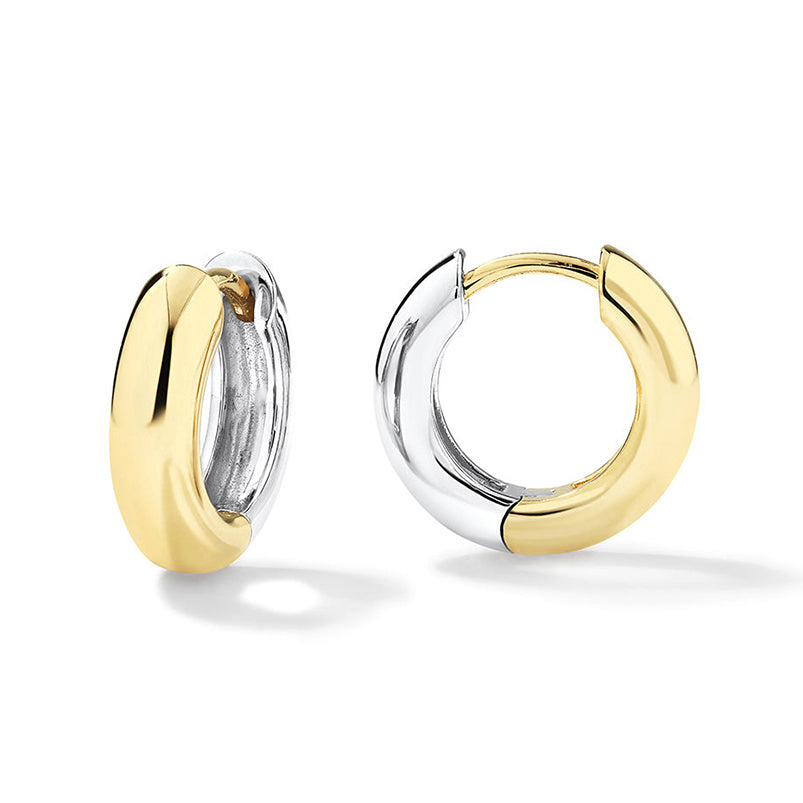 Two-Tone Hoop Earrings