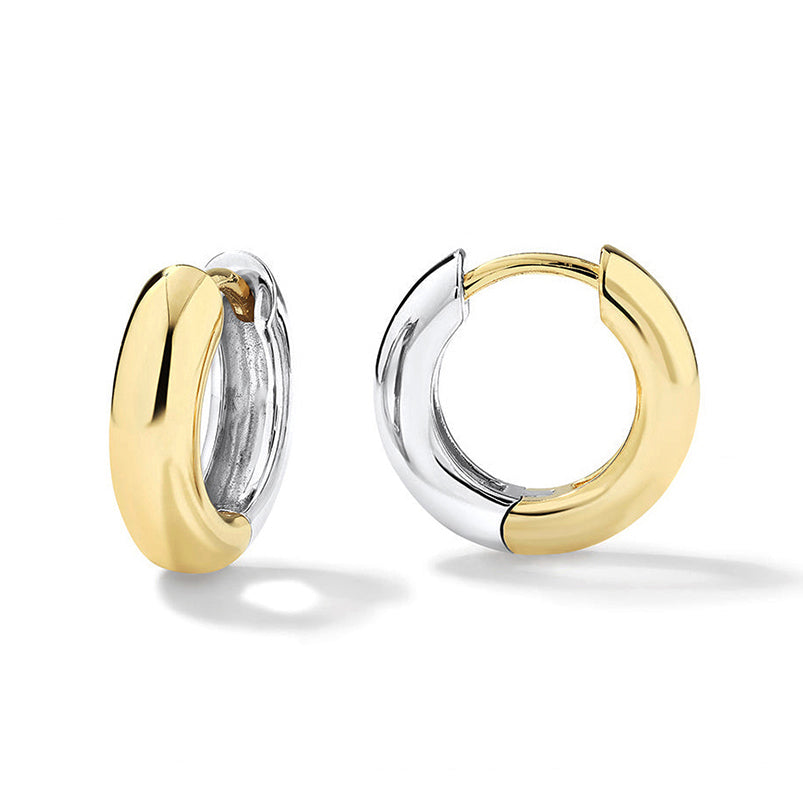 Two-Tone Hoop Earrings