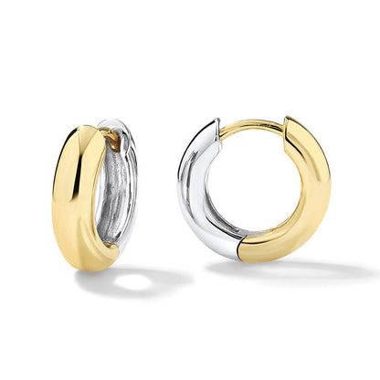Two-Tone Hoop Earrings