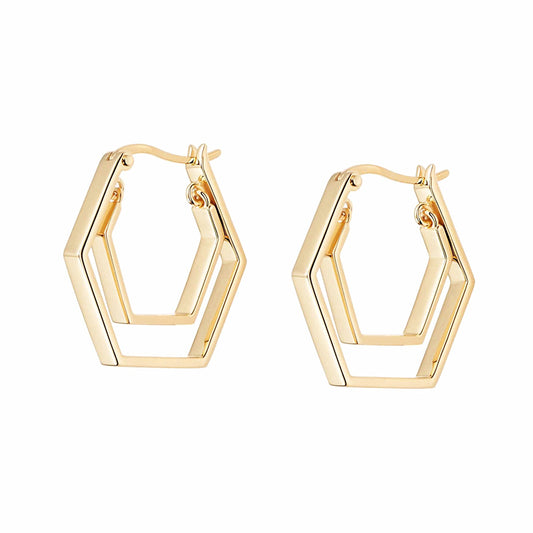 Double-Pentagon Earring