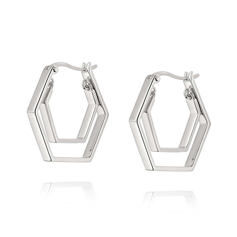 Double-Pentagon Earring
